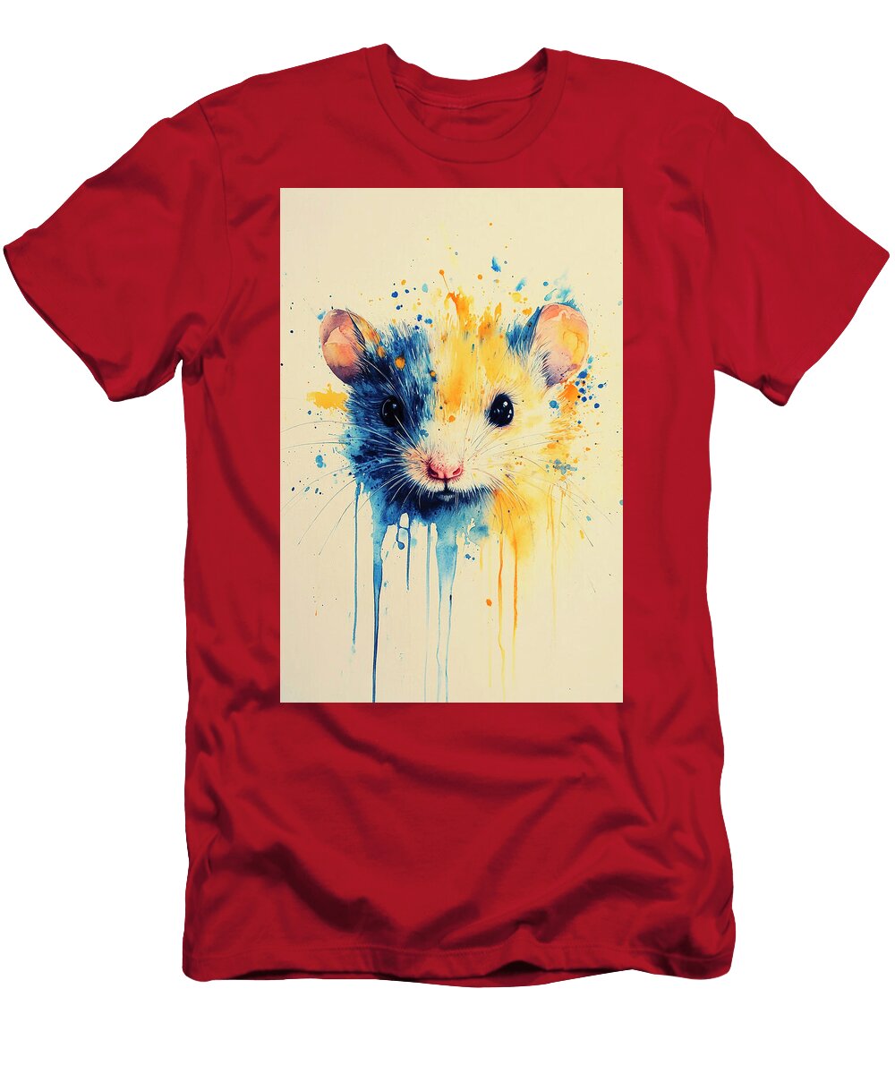A Hamster Face Watercolor Lowell Harann T-Shirt