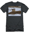 Black Footed Ferret in Snow Atop Prairie Dog Burrow Charlie Summers Natureplcom T-Shirt