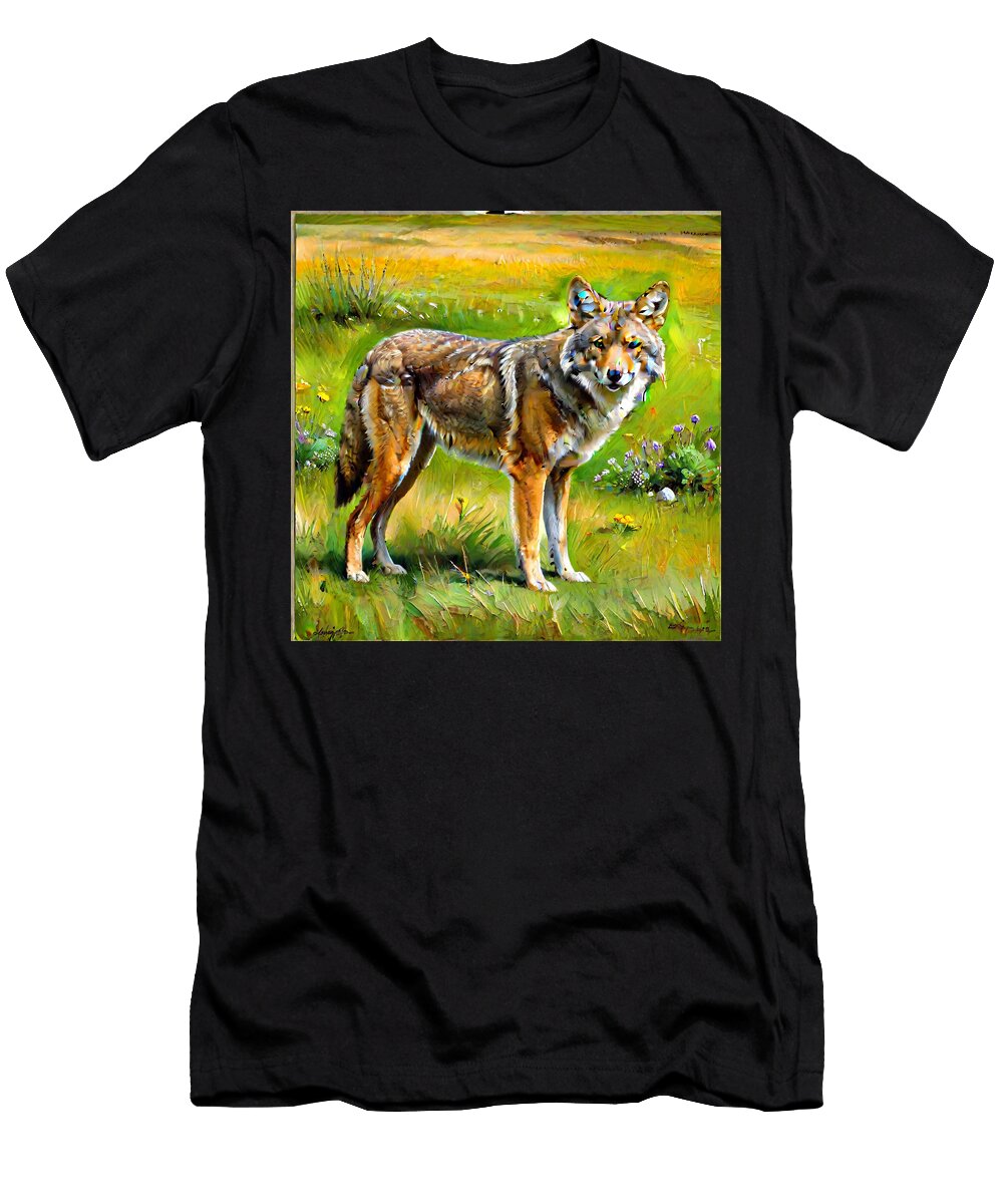 Coyote in a Meadow Van Anh Nguyen T-Shirt