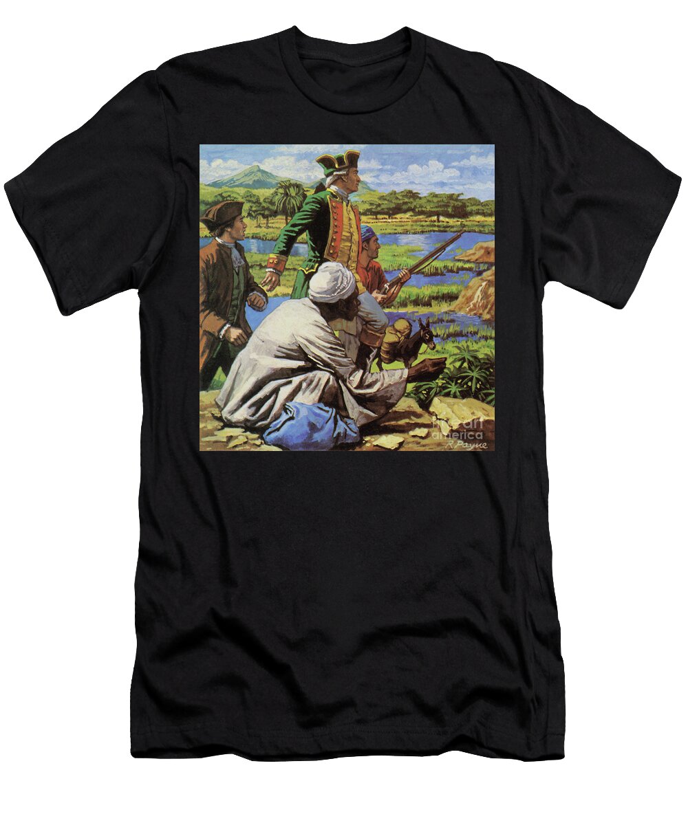 James Bruce and His Small Party of Men Feasting Their Eyes on the Source of the Nile Roger Payne T-Shirt