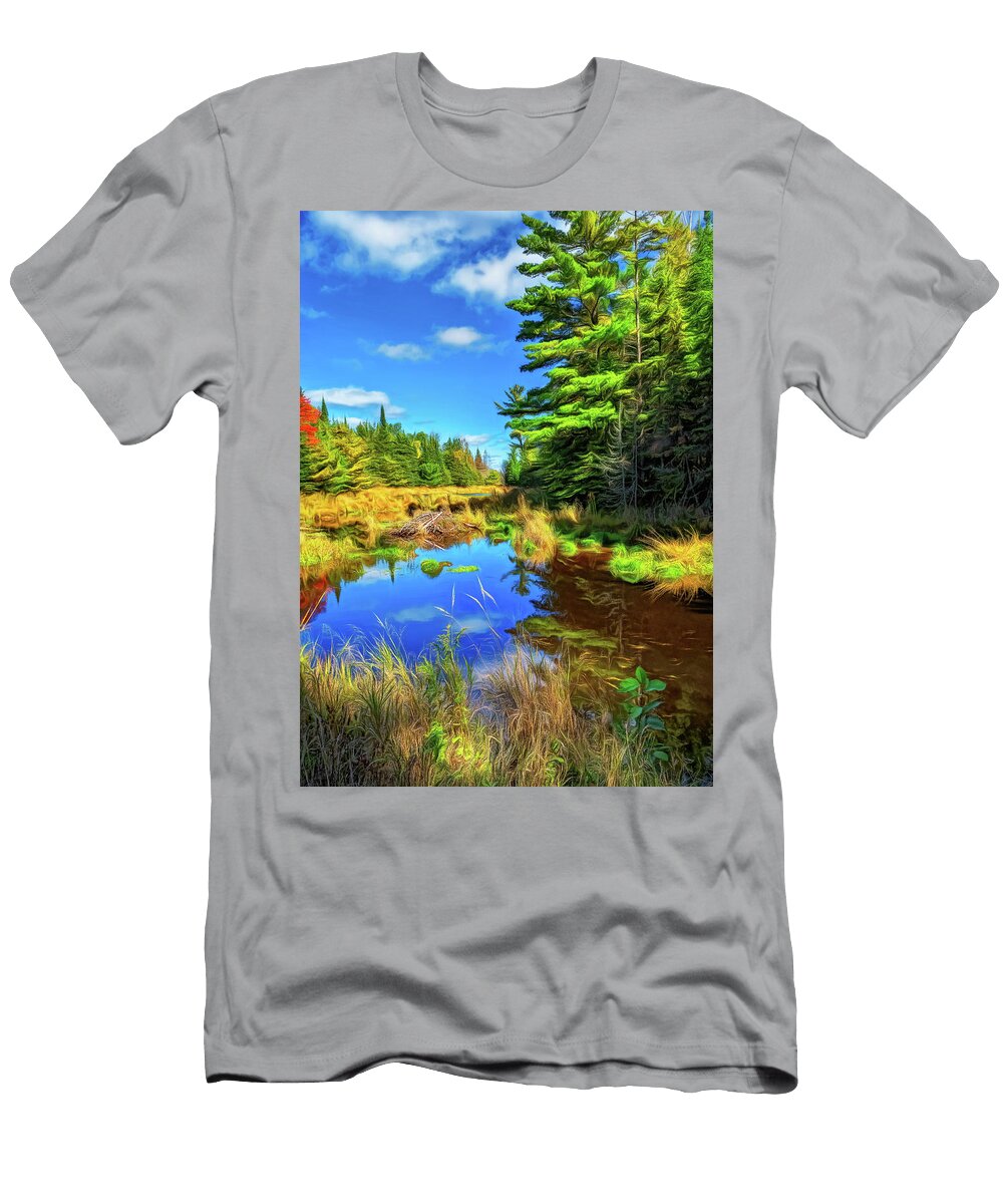 O Canada Autumn on the Canadian Shield 4 Paint Steve Harrington T-Shirt