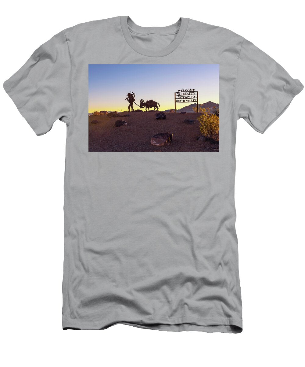Welcome Sign to Beatty Located on the Road Connecting Beatty to Death Valley Miroslav Liska T-Shirt