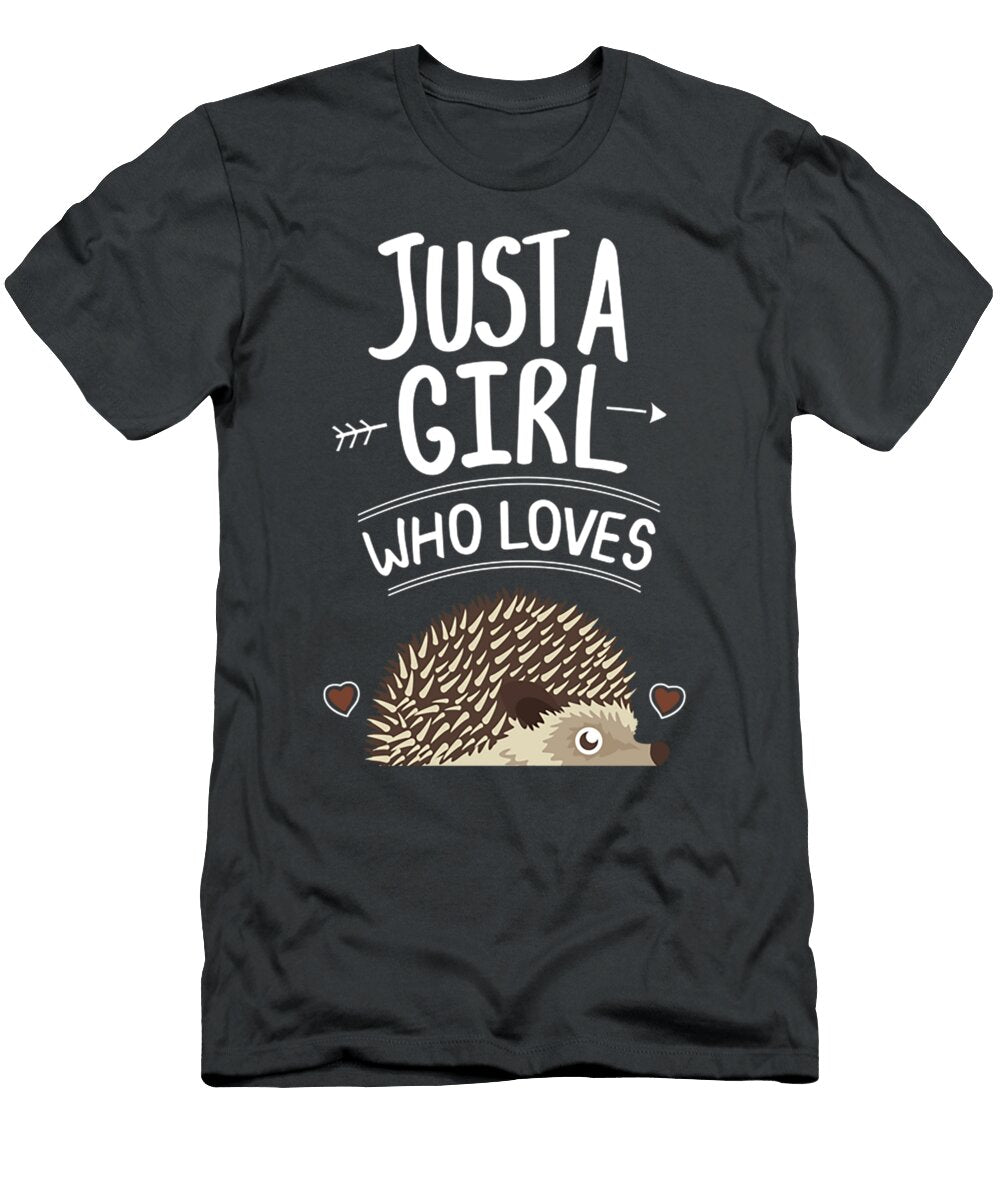 Women Girl Loves Hedgehogs Clothes Outfit Art Hedgehog Hudson Miya T-Shirt